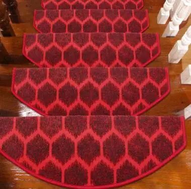 Модные комплекты ковров для лестниц из 12 предметов, Противоскользящие коврики для лестниц, коврик для лестниц 65X24 см, подходит для лестничной площадки шириной 25 см - Цвет: M type in 12pcs