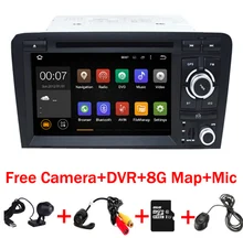 Libre de la Cámara + Mapa Android 7.1 Del Coche DVD GPS Para Audi A3 2002-2011 con Wifi 3G Gps BT de Radio control Del Volante Canbus