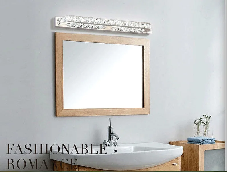 Free Shipping Good Quality 10W 40CM Long Crystal Wall Lamp LED Bathroom