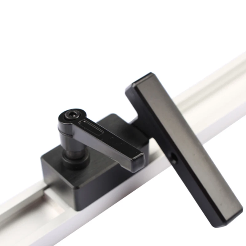 

Miter Track Stop for T-Slot T-Tracks Woodworking DIY Tool Miter Track Stopper Aluminum Alloy Chute Limit Flip Manual