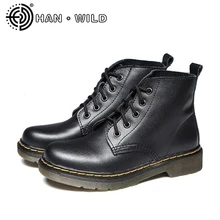 Зимние ботильоны из натуральной кожи; мужские Ботильоны; теплая зимняя обувь; модные ботинки в байкерском стиле; мужские Брендовые ботильоны