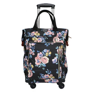 

Travel bag with wheels luggage portable trolley travel backpack women Handbags lightweight large capacity suitcase Carry-on bags
