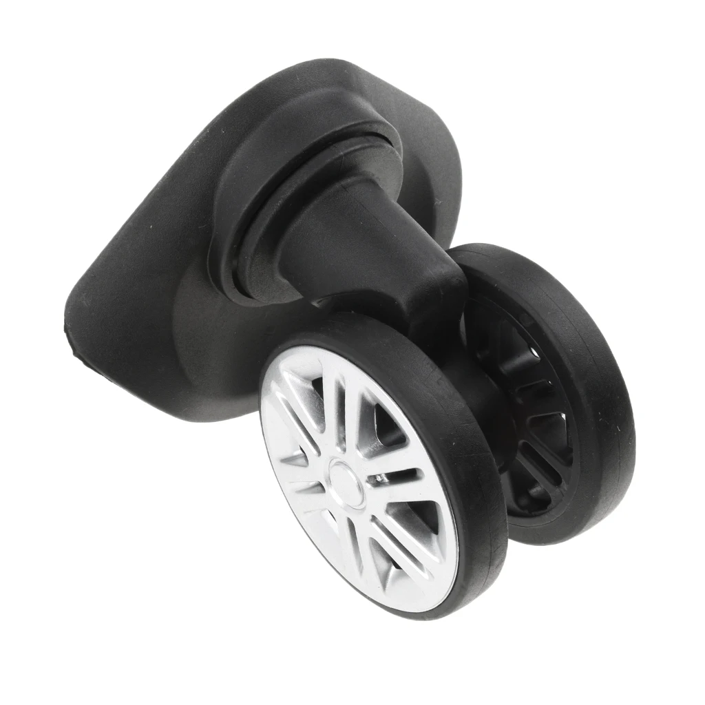 1 Pair A19 Swivel Mute Dual Roller Wheels DIY Suitcase Luggage Replacement Casters for Travelling Bag Travel Suitcase