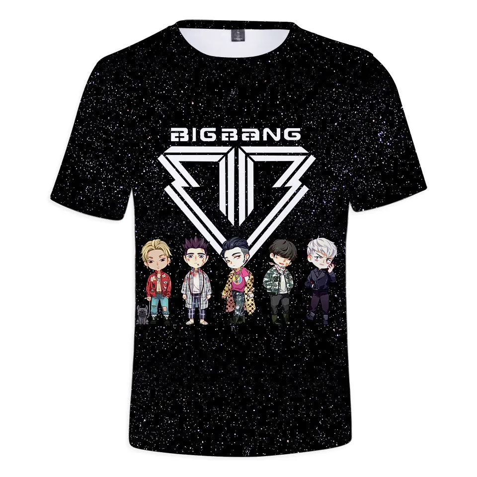 Kpop Bigbang t shirt women and men summer short sleeve female t shirt