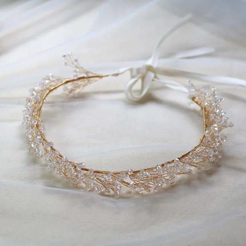 

Crystal handmade beads super immortals beautiful headbands wreaths and exquisite decorations bride's wedding headbands