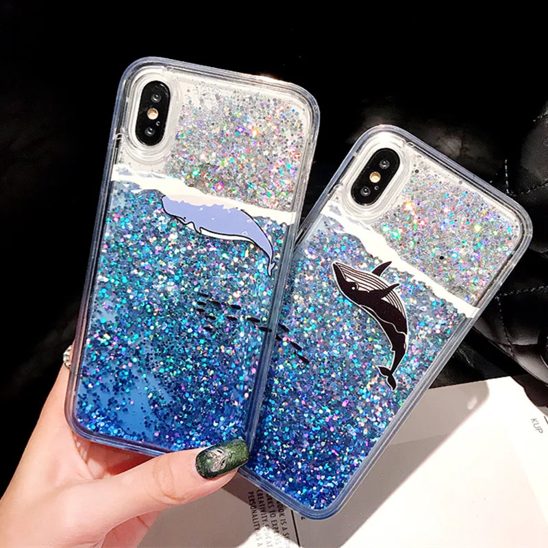 

Shark Bling Dynamic Liquid Quicksand Case For Samsung Galaxy A6 A8 A7 2018 A750 S9 S8 Plus S7 Edge Note 8 9 J3 J5 J7 2017 Cover