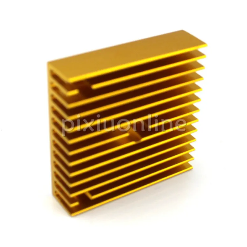 1pc J236 4040 Golden Aluminum Alloy Heat Sink 40*40mm Open source Hardware DIY Model Making Free Shipping Russia