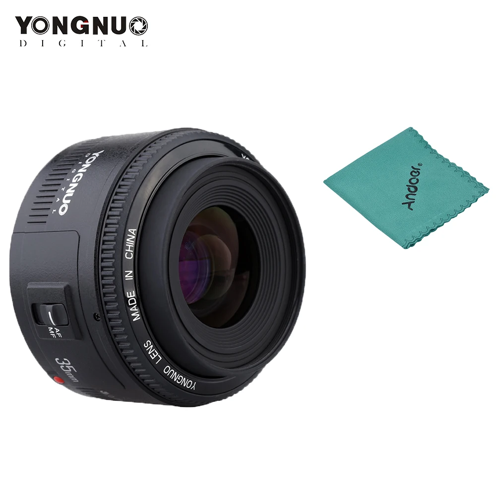 Объектив Yongnuo 35 мм YN35mm F2.0 широкоугольный фиксированный/основной Автофокус Объектив для Canon 600d 60d 5DII 5D 500D 400D 650D 600D 450D объектив