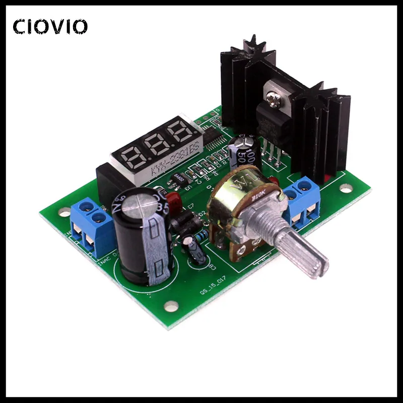 

LM317 AC/DC Continuously Adjustable Voltage Regulator Step-down Power Supply Module with LED Display 1.25V-28V DC