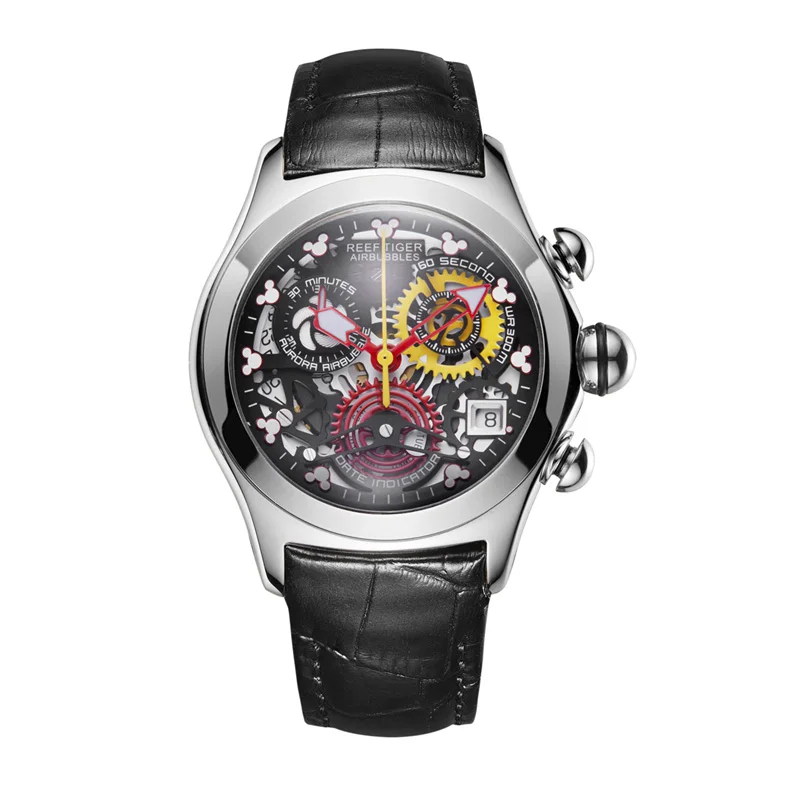 Reef Tiger, женские модные часы, спортивные, швейцарские, Ronda, водонепроницаемые, для движения, скелет, розовое золото, часы, relogio masculino RGA7181 - Цвет: RGA7181-YBBR