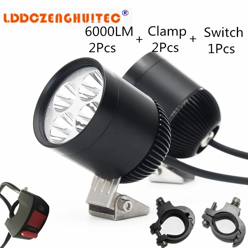 

LDDCZENGHUITEC 30W 6000LM Super Brightness Strong Spotlight 800 Meter Fairing Headlight Off-Road Vehicle motorcycle Fog