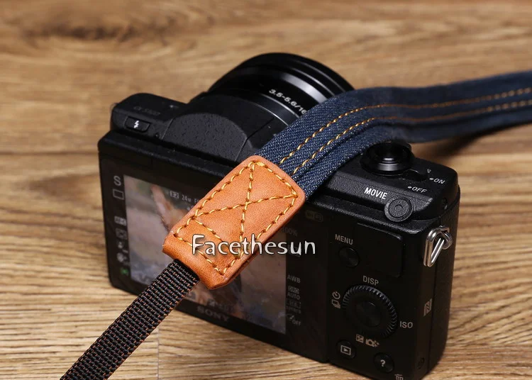 Vintage jeans DSLR camera strap belt 10