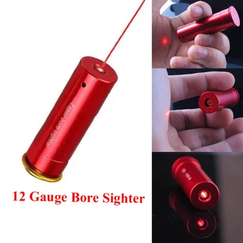 

Red Laser Bore Sight Airsoft 12 Gauge Barrel Cartridge Sight For 12GA Caliber Military Scopes Tactical Hunting Laser Red Copper