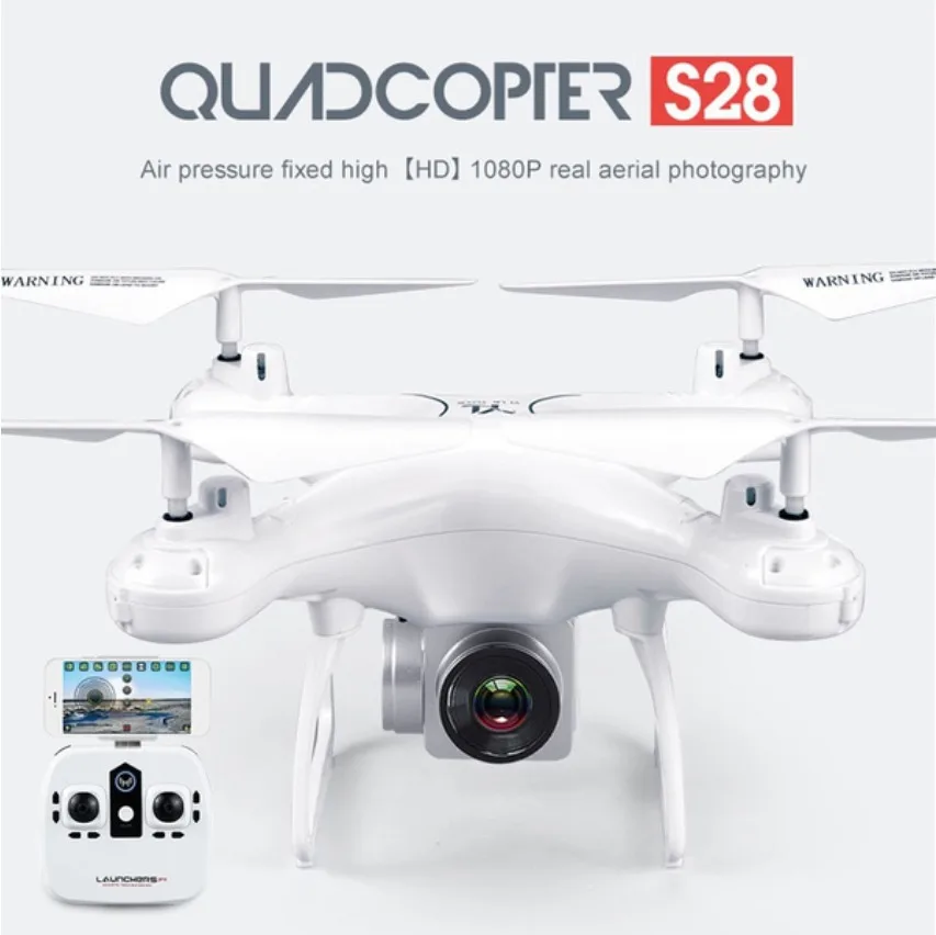 

S28 RC Drone with Camera 1080P HD 2.4G Selfie Quadcopter Aircraft Wifi FPV Altitude Hold Headless 3D Flip 18min Long Flight