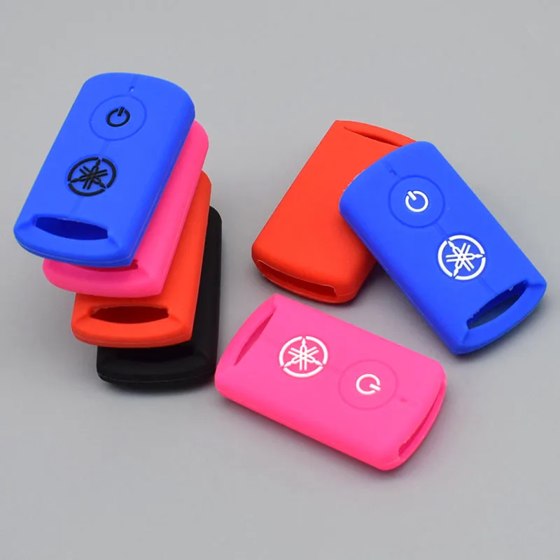 

Silicon moto key cover case set For YAMAHA NVX155 QBIX AEROX JAUNS XMAX300 2 button key motorcycle remote protect shell
