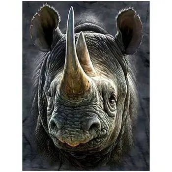 

MHD new arrival 5d diy diamond painting rhinoceros picture for home decoration 3D full round diamond embroidery cross stitch