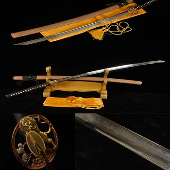 

Forging white folding folding just a samurai sword Rosewood Full Tang Copper fittings Hand Carved Heat treatment