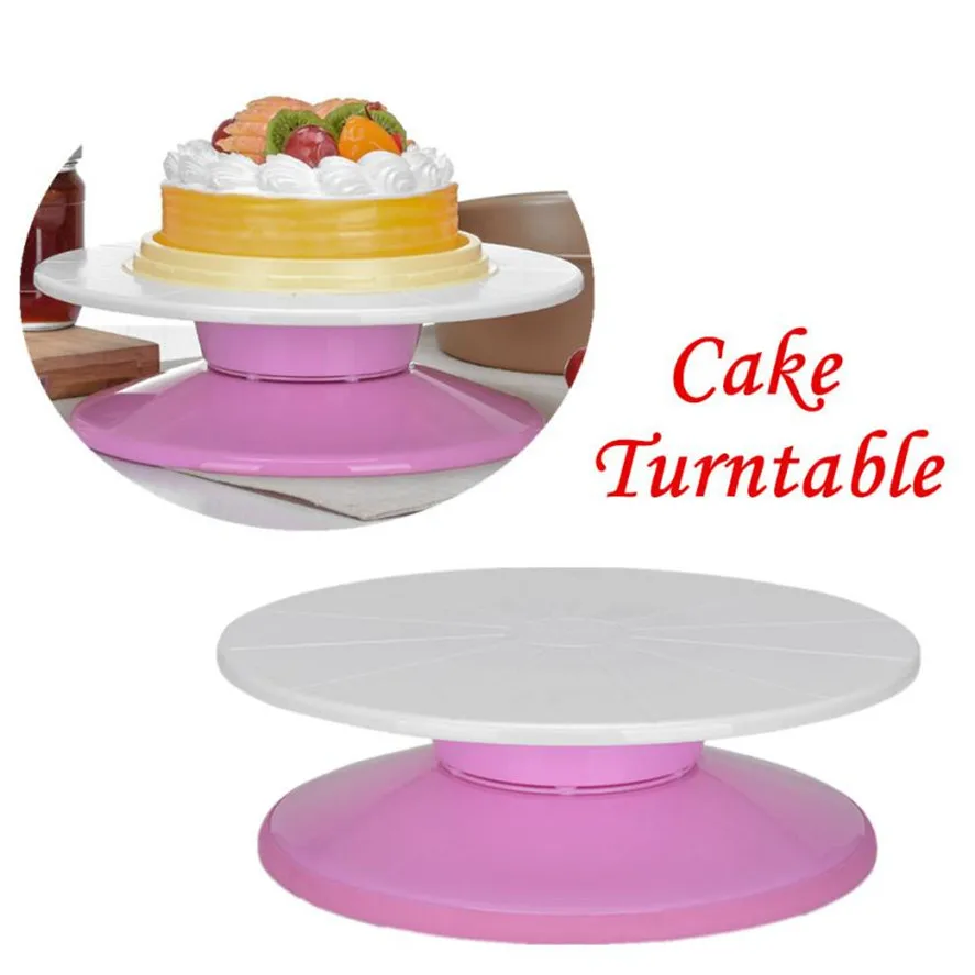 New TENSKE 1PC Cake Turntable DIY Rotating Revolving Cake