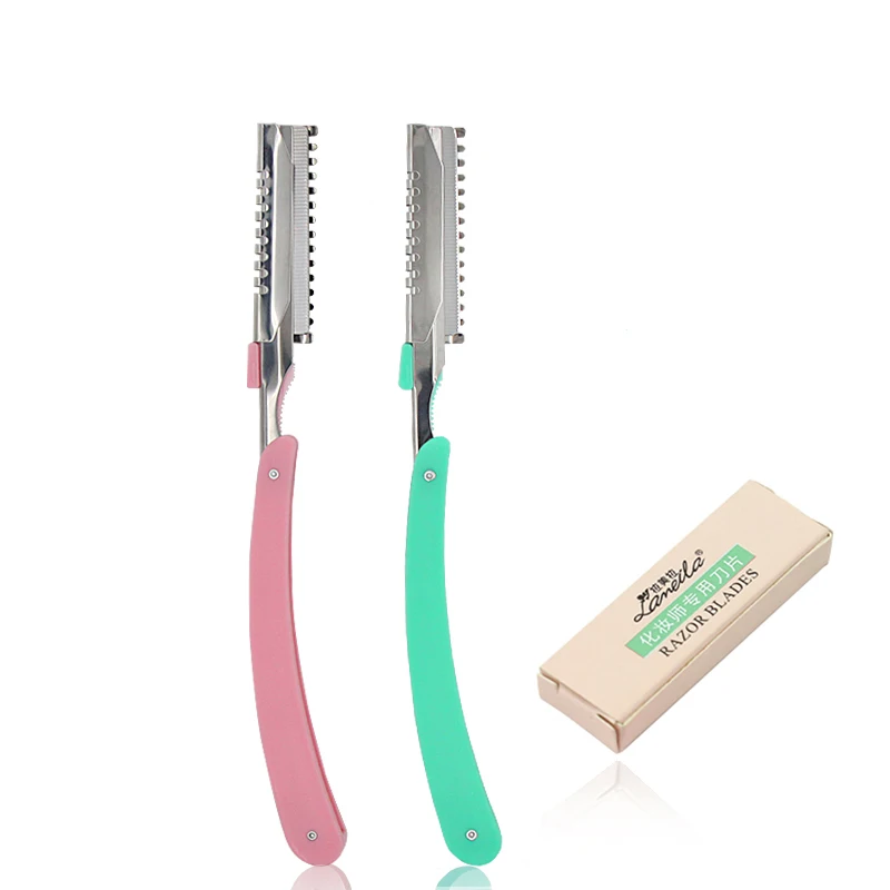 1+5 Lady Women Facial Face Razor Eyebrow Trimmers With 5Pcs Replacement