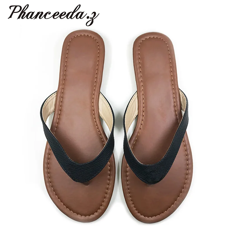 

New 2018 Summer Style E Shoes Women Sandals Shining Good Quality Snake Fashion Casual Solid Slippers Flip Flops Free Shipping