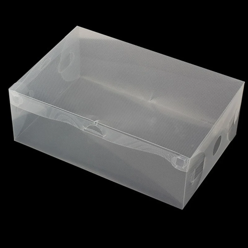 New Style Quality 5pcs Clear Plastic Shoe Boxes Shoes Books Foods CD