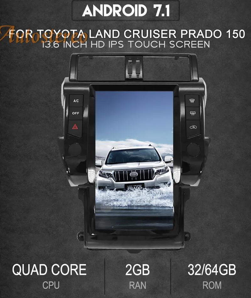 Android 9,0 вертикальный экран Автомобильный gps навигатор для TOYOTA Land Cruiser Prado 150+ головное устройство мультимедийный плеер радио рекордер