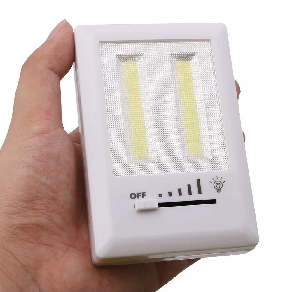 Беспроводной ночник на батарейках Регулируемый ползунковый Переключатель Магнитный ночник двойной COB светодиодный светильник для внутреннего шкафа