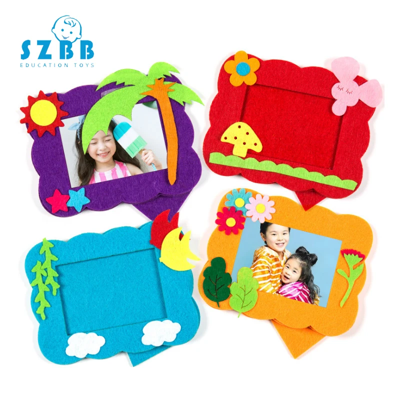

SZ STEAM Kid DIY Craft Kit 3D Cartoon Photo Frame Puzzle Toy Children Handmade EVA Cloth Sticker Child Creativity Toy Kit SZ3629