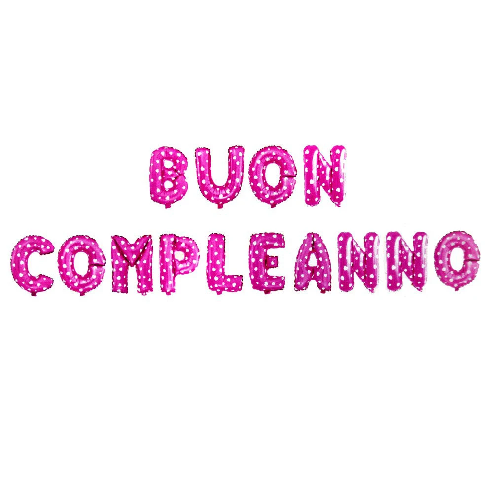 36pcs Pink Italian Letter Balloons Happy Birthday Party Decoration Baby Shower Supplies Buon Compleanno Foil Palloncino Jl0030 Ballons Accessories Aliexpress