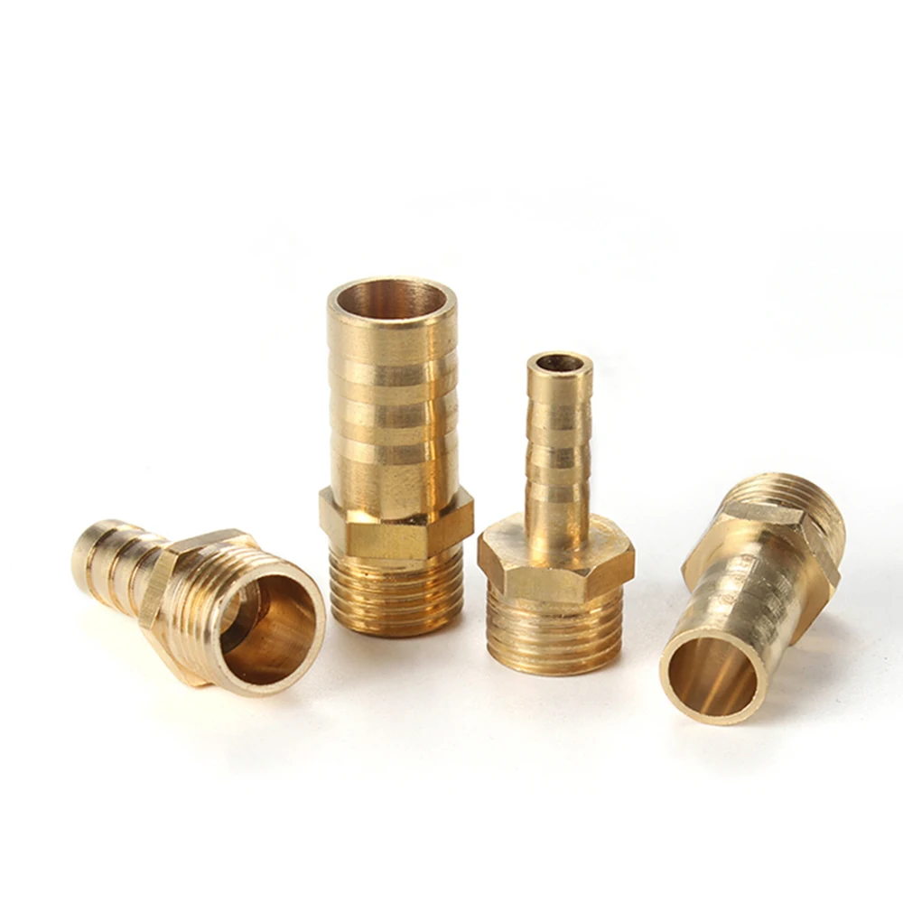 1/8"-3/8" BSP Brass Taper Female Thread × Barbed Hose Tail End Connector Fitting 