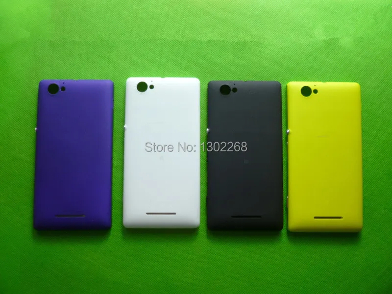 Original Brand New Rear Back Cover Housing Battery Door Case For Sony Xperia M C1905 C1904 C2004 C2005 Cover with Buttons