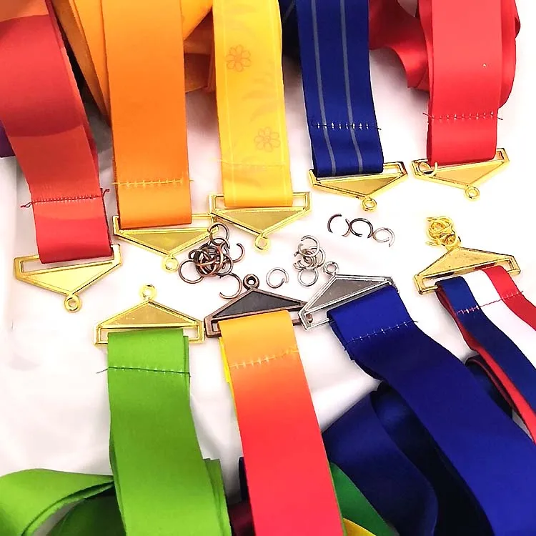 Thermal Transfer Medal Ribbons   High quality  Ribbons Unisex Gymnastics Special Offer Curling Ribbon Polypropylene Ribbons white and medal ribbons tied ribbon with high quality gymnastics unisex national flag school sport special offer 2021