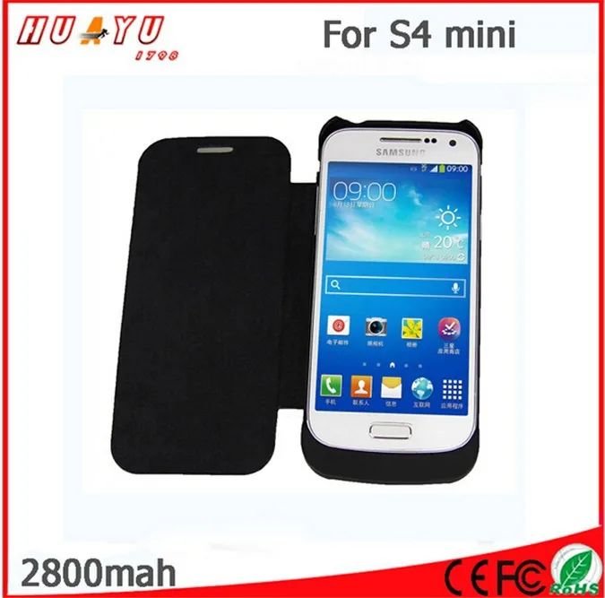 2800 Mah para Samsung Galaxy S4 Mini caja de la fuente de batería de reserva externa cargador de batería Case para Galaxy S4 caja de la fuente|for samsung galaxy|case galaxy s4charger