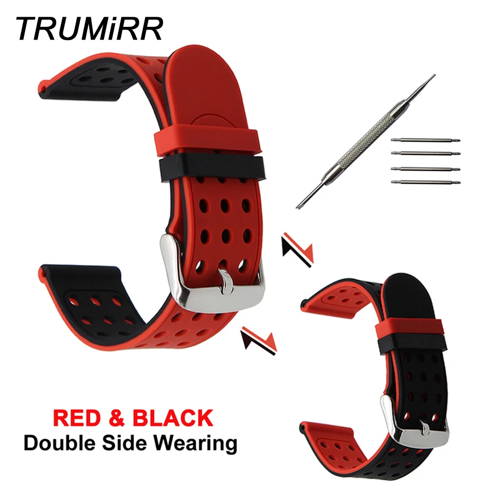

Double Side Wearing Watchband 22mm 23mm + Tool for Luminox Silicone Watch Band Wrist Strap Rubber Bracelet Blue Black Green Red