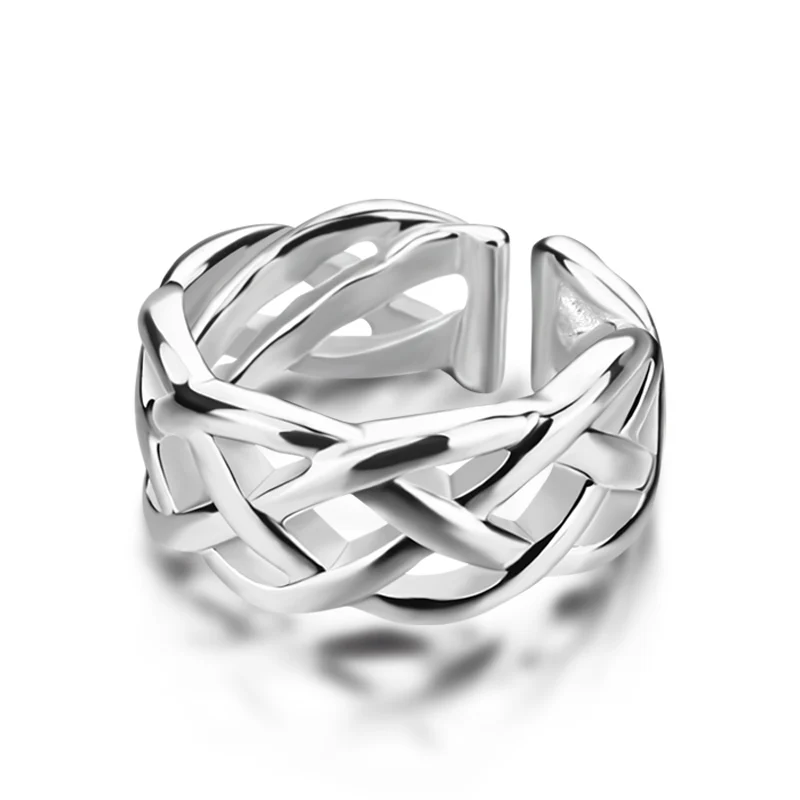 Contracted women sterling silver ring.Fashion can adjust the size of ring.Real solid 925 ring.Charm jewelry | Украшения и
