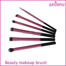 Pink super soft taklon hair makeup brush basic professional kit