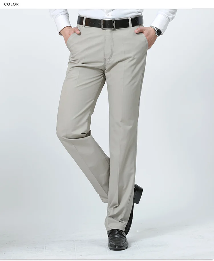 Весна и лето новые мужские повседневные брюки хлопковые свободные прямые мужские брюки с высокой талией тонкие брюки 7 цветов 29-40