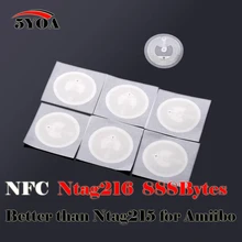 10 шт. NFC Ntag216 888 байт ярлык наклейка этикетка ключ жетон-бирка патруль значок
