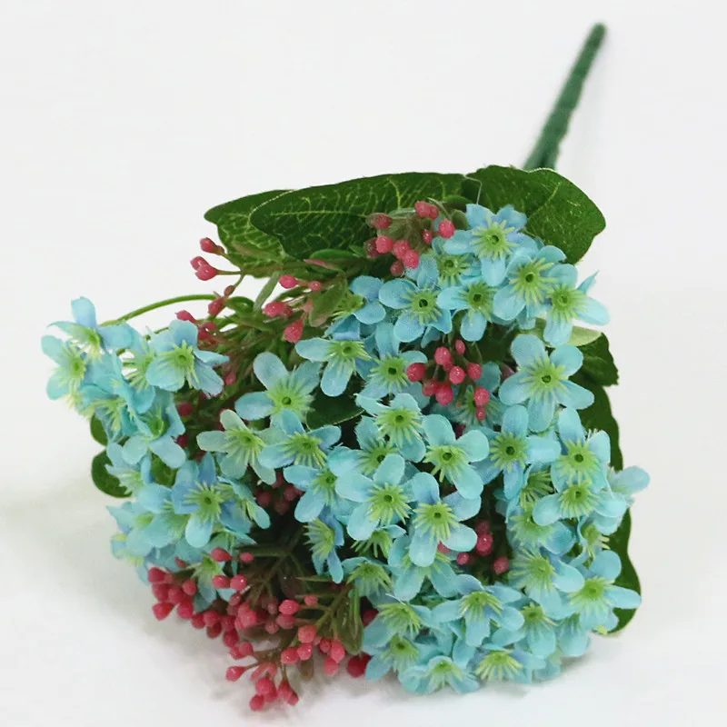 Flone Simulation European Gypsophila Flower Bouquet Small Daisy Dance Silk Flowers Decoration Wedding Flower Arrangement  (12)