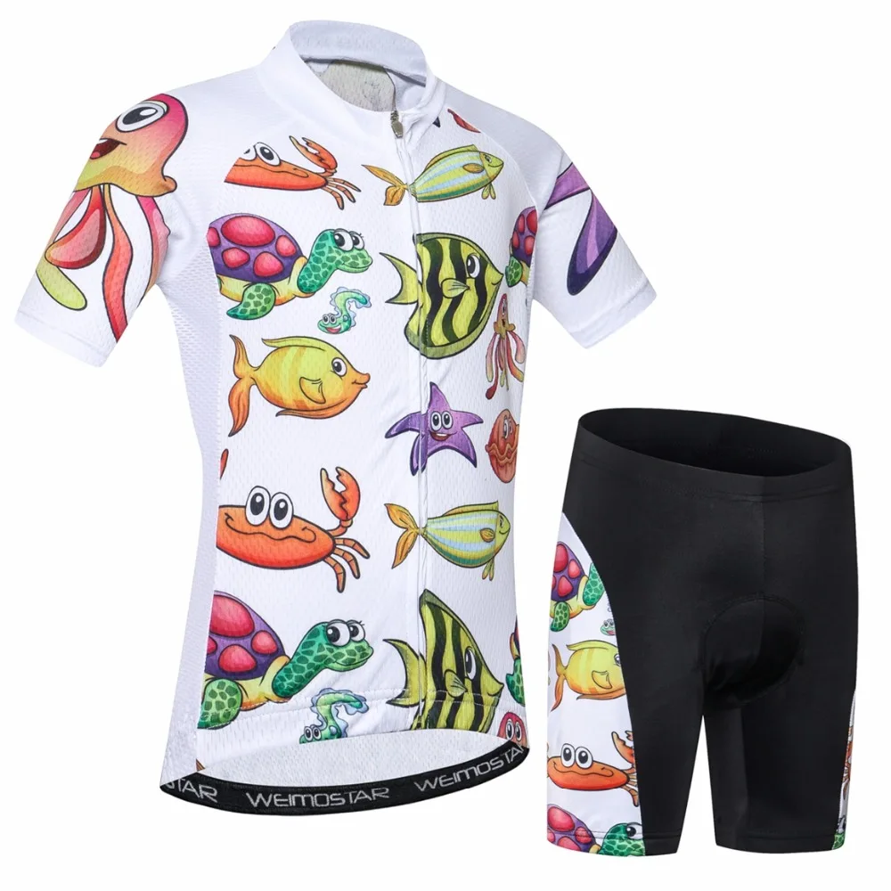 Summer Kids Cycling Set Bike Jersey Shorts suit Children Road Mountain MTB Bicycle Clothes Boys Maillot Ropa Ciclismo Top bottom