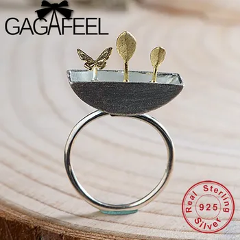 

GAGAFEEL S925 Sterling Silver Rings for Women Female Simple Trendy Thai Silver Jewelry High Quality