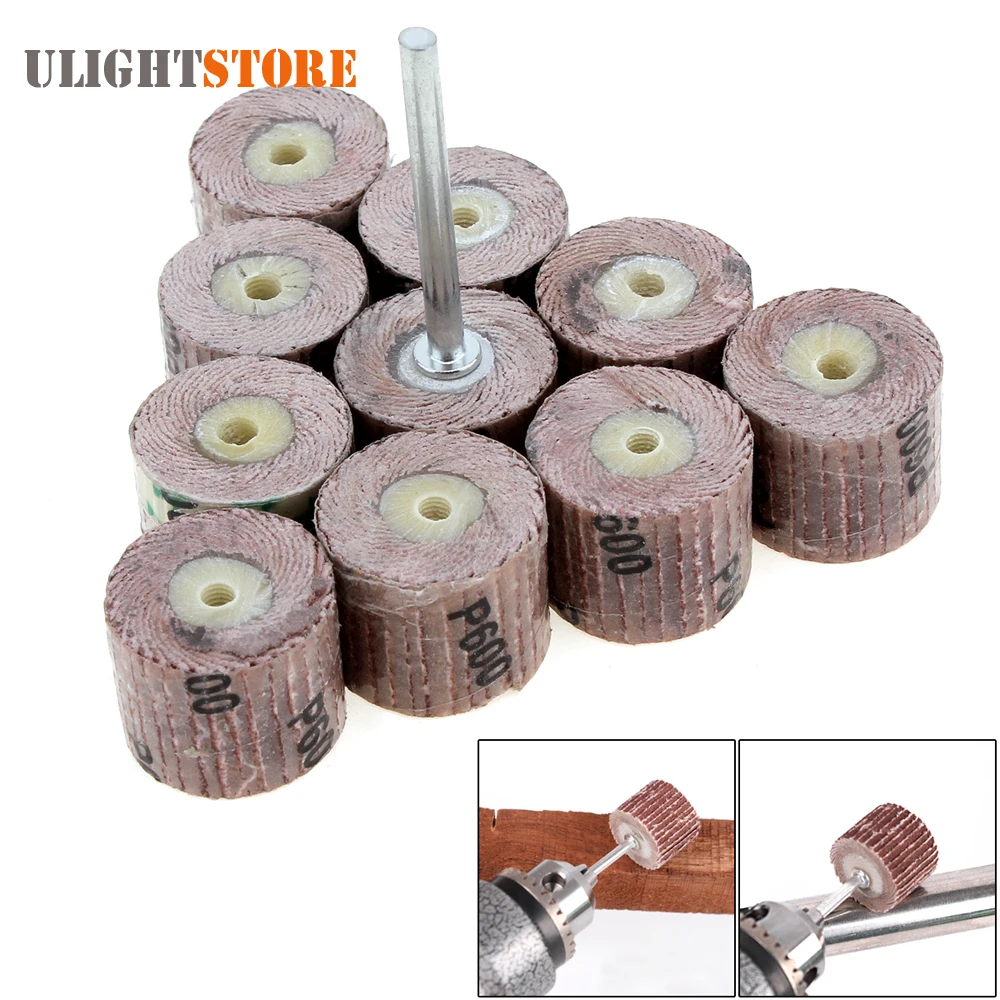 10pcs! 240 Grit Flap Sanding Wheel Grinding Disc Woodworking Flap