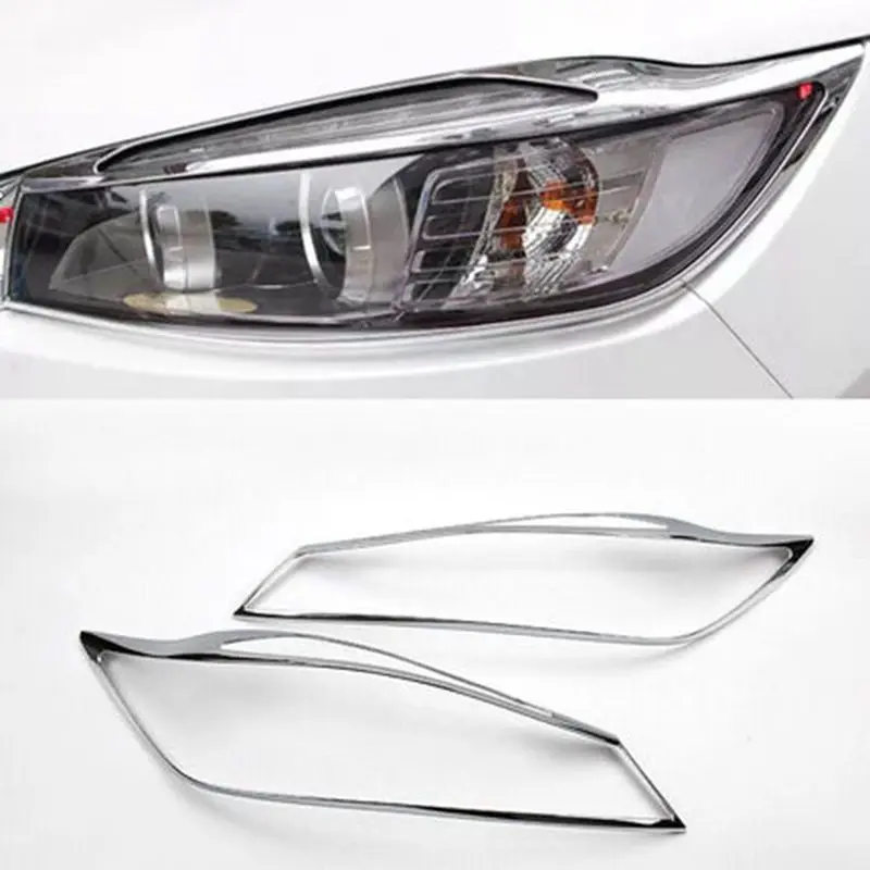 Для Kia Sorento 2016 2017 ABS Хром Внешний Передняя фара Крышка лампы Планки Вытяжки