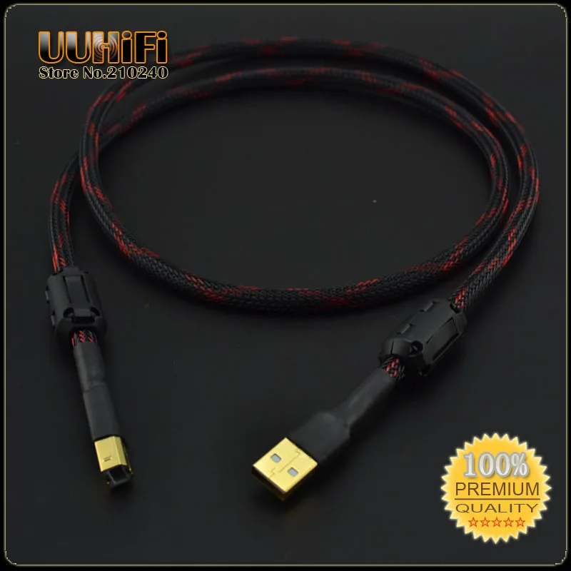 U29 2 ( 1 м фута) HiFi A B USB кабель/Canare L 4E6S Audio кабель с двойным магнитным кольцом для Hi Fi