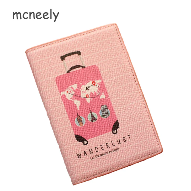 Christmas Stuffed Animals Leather Passport Holder Cover Case Blocking Travel Wallet