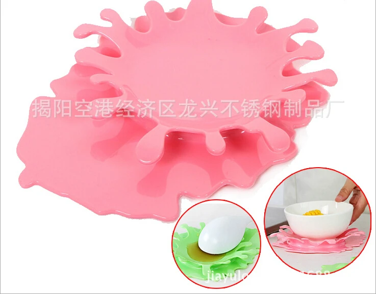 

Creative Multifunctional Silicone Splash Soup Spoon Holder Scoop Turning Shovel Shelf Free Tableware Shelf Prateleira estanteria