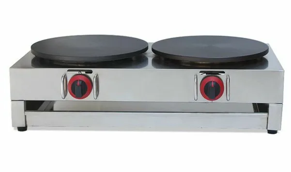 40cm Commercial Gas Crepe Maker Double Burner Pancake Machine Gas Crepe Making Machine Pancake Maker;2 Heads Gas Crepe machine