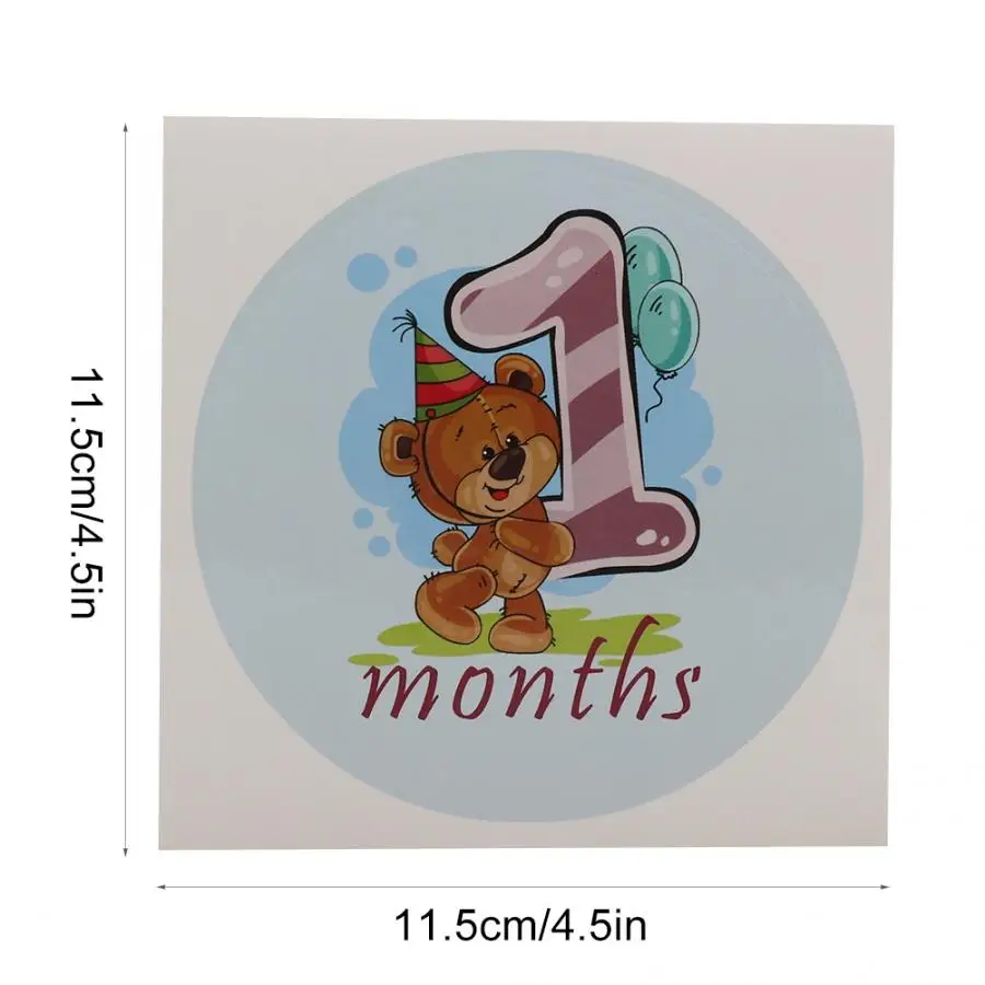 Наклейка для детских месяцев с памятью для младенцев, беременных женщин, ежемесячная фотография, Забавный месяц 1-12, веха, наклейка s