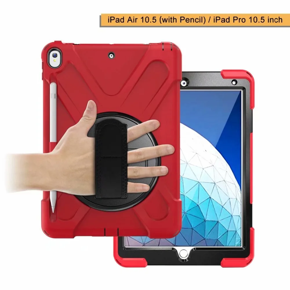 Shockproof Case For iPad Pro 10.5 2017 CaseTablet Kids Safe Silicone Hard Stand Hand Shell For new iPad Air 10.5 Cover Funda     (2)