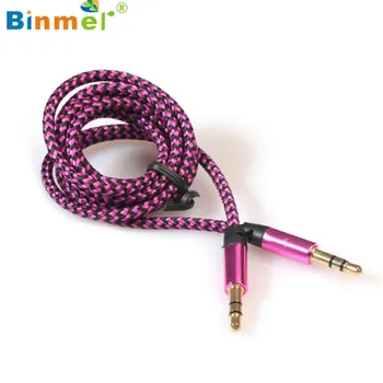 

Binmer 2017 Free shiping 1pc 3.5mm Stereo Car Auxiliary Audio Cable Male To Male for Smart Phone USB Converter Sep 12